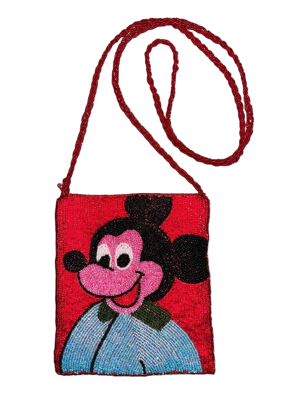 Mickey & CO by J.G. Hook Disney Vintage Zippered Beaded Purse Bag Crossbody